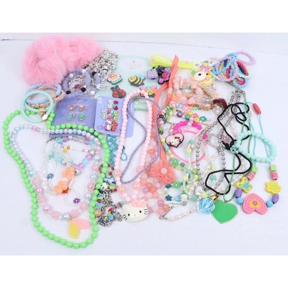 Little Girls Wearable Dress‎ Up Jewelry Mixed Lot Hello Kitty Colorful Butterfly